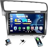 CAMECHO 4G+6G Android 13 Autoradio mit Navi für VW Golf 7 MK7 2013-2018, 10 Zoll Auto Radio Touch Display mit Carplay Android Auto WiFi MirrorLink FM RDS 32EQ Bluetooth5.0+Ruckfahrkamera