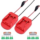 Biswaye 2er-Pack Adapter kompatibel mit Milwaukee M18 18V Akku auf Power Wheels 12V Akku, Power Wheels Batterieadapter für 12V Ride on Toys Rc Auto Dune Racer Truck oder Robotik oder DIY Power Wheels