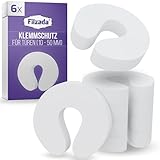 Filzada® 6x Klemmschutz für Türen weiß EXTRA DICK - Kindersicherung Tür - Türschutz für Zimmertüren - dämpfender Türstopper Tür - Türaufhalter - Tür Klemmschutz Kinder - Türstopper Klinken Klemmschutz