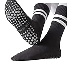 IMGASDCSD Stopper-Socken, Pilates-, Barre-, Yoga Socks for Women Cotton Multicolor Multiple Pairs(Black,10Pairs)