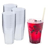 Silverkitchen 30x Cocktail Becher 0,3 L transparent aus PP 6-eckig Made In Germany Hartplastik Trinkbecher bruchsichere Cocktailbecher mehrweg (Single)