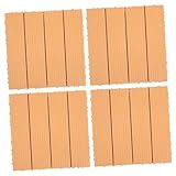 HOLIDYOYO 4 Stück Wasserfeste Imitation Interlocking Fliesen Balkon Terrasse Bodenbelag UV Beständig Langlebig und Rutschfest für Outdoor Garten Patio