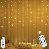 Lichtervorhang Innen, 3.5m Ramadan Deko Lichtervorhang Schmetterling 8 Modi Mit Timer, Led Lichterkette Islam Deko Ramadan Lichterkette USB-betriebene Für Ramad-an Islamische Geschenke