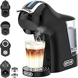 KOTLIE EM-308A Vielseitige 5-in-1-Kaffeemaschine, kompatibel mit verschiedenen Kaffeekapselsystemen（Schwarz ）