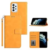 Ufgoszvp Hülle Case für Google Pixel 7a Handyhülle [Premium Leder] [Kartenfach] [Standfunktion] [Magnetverschluss] Schutzhülle Flip Tasche Cover Etui klapphülle lederhülle für Google Pixel 7a, gelb