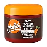 Malibu Fast Tanning Körperbutter mit Beta-Carotin, Gel, wasserfest, zur Bräunung, 300 ml
