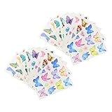 Vaguelly 20 Blatt Schmetterling Temporäre Tattoos Selbstklebend Hautfreundlich Sicher Für Mädchen Frauen DIY Party Mitgebsel Zubehör