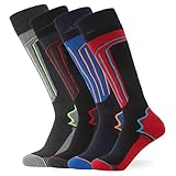 FM London Unisex Thermo-skisocken Für Männer Und Frauen (4er-pack) Knee - High Socks, Mehrfarbig (Sortiert), 39-45 EU