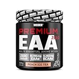 Weider Premium EAA Pulver - Essentielle Aminosäuren - BCAA 2:1:1 Verhältnis, vegan & zuckerfrei - 325g - Peach Ice Tea