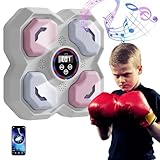 Musikboxmaschine, Musikboxmaschine für Erwachsene für Kinder und Jugendliche, musikalische Trainingsmaschine für Boxen, Training zu Hause, im Fitnessstudio (weiß)