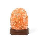 Legami - Himalaya-Salzlampe, Mini, Ø 7 cm, 300/400 g, Farbtherapie, natürliche Form, Leuchteffekt, Batterien nicht enthalten, handgefertigt, Salt Range Pakistan, Orange