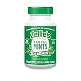 Zellies Zuckerfreie Spearmint-Atempflaumenbonbons mit Xylitol | Gentechnikfrei, kalorienarm, glutenfrei, vegan und koscher (250 Stück – 1er-Pack)