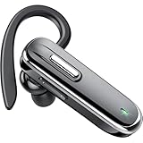 Bluetooth Headset, Kabelloses Headset mit Mikrofon CVC8.0, Fahr-Headset mit 25-Stunden-Gesprächszeit, In Ear Kabellos Headset für iOS, Android und Laptop (Kein Ladeetui)