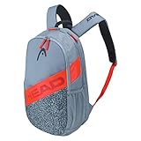HEAD Unisex – Erwachsene Elite Backpack Tennistasche, grau/orange, One Size