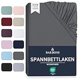 Spannbettlaken 90x200cm - 35 cm Tiefe Tasche Spannbetttuch Oeko-TEX Zertifiziert Gebürstete Polyester Mikrofaser Bettlaken Bettbezug für Boxspringbett Dicke Matratzen (90 x 200 cm - Dunkelgrau)