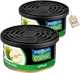 h2i Premium Duftdose | apple | 2 Stück | Auto Lufterfrischer und Duftspender für Camping, Büro & Zuhause | 60 Tage frischer Duft mit Mengenregulierung |a| passt in Getränkehalter | inkl. h2i Sticker