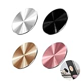 YUGUOLAN 4 Stück Metallplatte Für Magnete, Selbstklebend, Für Handyhalterung, Magnetplatte Handy, Kfz Zubehör Auto (Roségold/Gold/Schwarz/Silber)