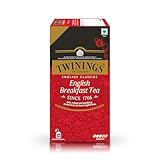Twinings English Breakfast Schwarztee 50g, 25 Teebeutel, Voller, runder und kräftiger Schwarztee aus den besten Teegärten von Sri Lanka und Indien. Black Tea 1er Pack (1 x 50 g)