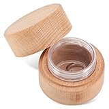 FUTUREORYY Natürliche Holzkiste Ringbox Rund mit Klarem Innenfach Kompakte Schmuckaufbewahrung für Verlobungsringe Ohrringe und Kleine Accessoires Vielseitiger Organizer für Hochzeit und