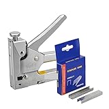 3-Wege-Hochleistungs-Handtacker-Möbelnagelpistolenrahmen mit 600 Heftklammern for Holztürpolsterrahmen Haushaltswerkzeug(With 6mm Staples)