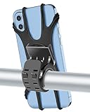 Zoeley Handyhalterung Fahrrad, Universal Handyhalterung Motorrad【1s-Installation】Abnehmbare 360​​° Drehen【Silikon Anti-Vibration】Fahrradhalterung Lenker Rennrad für alle 4.0-7 Zoll Smartphone (Black)