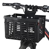 Lenkerkorb Mit Schnellbefestigung, Speziell Für E-Bikes Entwickelt, Tragkraft 5kg, Passend Für Alle Gängigen Displays Mit Einer Breite, Gepäckträgerkorb School, Fahrradkorb, Engmaschig, Diebstahlsiche