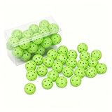 Reyshin 26 Stück Kunststoff Golf Übungsbälle Air Flow Hollow Übungsgolfbälle 42mm Golftrainingsbälle für Swing Übung Home Outdoor Golfspiele (Grün)