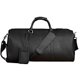 Leder-Reisetasche für Herren, Damen, weich, echtes Leder, Reisetasche, Schultertasche