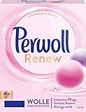 Perwoll Renew Wolle Waschpulver (17 Wäschen), Feinwaschmittel für Wolle, Kaschmir & Seide, Wollwaschmittel glättet Fasern & verhindert Knötchen