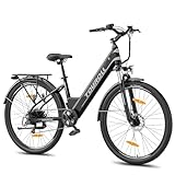Touroll 27,5 Zoll E Bike, Elektrofahrrad E-Bike Herren Damen mit 36V 15.6Ah 561.6Wh Akku, Bis zu 100KM, 250W Motor, E-Fahrrad mit 7-Gang-Getriebe, Pedelec Citybike EBike für Trekking J1 ST