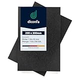 diconfa Zellkautschuk EPDM wie Moosgummi Schaumstoffplatte ca DIN A4 - WÄHLEN == DICKE: 1mm bis 50mm - MENGE: 1 bis 200 Stück - AUSWAHL: 200x300x1mm, 1 Stück - Universal Schaumstoffmatte