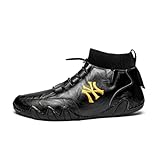 Xuanke Boxschuhe Herren Wrestling Trainingsschuhe Combat Boxers Trainer Atmungsaktiv Boxen Kampfsport Schuhe Fitnesschuhe Bodybuilding Boxing Boots38-46 (Schwarz,44)