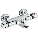 Thermostatische Wannenbatterien, Duschbatterien,Aufputz-Thermostat-Brausebatterien mit 38 °C Sicherheitsabschaltung, Dusch- und Wannenbatterien mit Doppelfunktion,Chrom