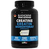 Bandini® Creatine CREAPURE® Monohydrate 240 Tabletten - Training, Sport, Gym und Pre Workout Supplement - 100% Vegan - Basierend auf Kreatin Monohydrat für ATP und Erholung