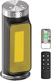 1800W heizlüfter, Smarte keramik Elektroheizkörper energiesparend heaters for room mit Wifi/App & Fernbedienung, 24 Timer