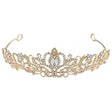 DiadéM, Krone Damen Geeignet FüR Partys, Krone Feste, Abschlussball Haarschmuck (Gold)