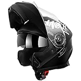 Westt Klapphelm Motorradhelm, Integralhelm mit Doppelvisier, ECE-R 22.06 Motocross Helm für Erwachsene Frauen und Männer