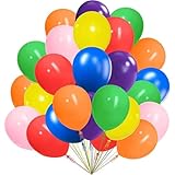 Luftballons Bunt 100 Stück – 26cm (10 Zoll) Premium Latex Ballons in 10 Bunte Farben für Geburtstag, Hochzeit, Party Dekoration & Feiern