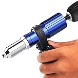 Nietzange,Blindnietzange Elektrische Rivet 2.4mm-4.8mm Nietmutter Drill Adapter Cordless Nietwerkzeug Einsetzmutter Pull Nietwerkzeug