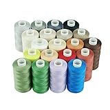 Simthread Baumwoll Nähgarn Quiltgarn für Nähen und Quilten Maschinen - 550 Yards/Spule, 20 Farben