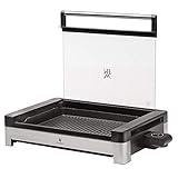 WMF Lono Elektro Tischgrill mit Glasdeckel, beschichtete Grillplatte, 2200 Watt, edelstahl matt