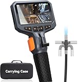Teslong 1080P Endoskopkamera mit Licht, 4.5 Zoll LCD-Bildschirm Endoskopkamera Beweglicher Kopf, Drehbar Endoskopkamera, Endoskop Kamera, Inspektionskamera Rohrkamera Kanalkamera(1.55 Meter/ 8.5mm)