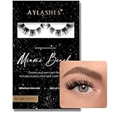 AYLASHES - DIY Wimpernextensions Maxi Box MIAMI BEACH | 6 Paar Wimpern | bis zu 7 Tage Halt | Wimpern DIY Set für zu Hause | künstliche Wimpern | Klebewimpern | Cat eye lashes | lash extension set