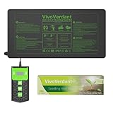 VivoVerdant Heizmatte für Pflanzen, mit Thermostat und Timer-Funktion für die Keimung von Setzlingen und als Heizmatte für Haustiere, Zuchtheizmatte und Amphibien-Haustiermatte., 54x27cm, 27w
