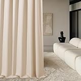 ROOM99 Vorhang mit Silberen Ösen Aura 140 x 250 cm Breite x Höhe Schiebegardinen Modern Curtain Wohnzimmer Schlafzimmer Creme, 1 Stück