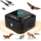 Jarper Ultraschall Maus und Ratten 360°,Mäuseabwehr & Ameisen Abwehr mit Ultraschall, Gerät Ultraschall Maus Mit Stroboskoplichtern und PIR,für Mäuse Nagetiere, Mäuse, Eichhörnchen, Spinnen, Plötze