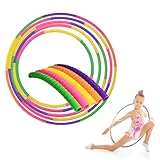 Prmape Hula Hoop Reifen Kinder mit 18 Segmenten Kunststoff Abnehmbares und Zusammenstecken Hullahub Reifen, Sportgeräte für Kinder und Erwachsene Fitness Gymnastik Tanzspiele