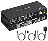 4K60Hz DisplayPort KVM Switch 2 PC 1 Monitor USB 2.0 KVM Switch für 2 PCs und 1 Monitor, mit 4 USB-Ports, geeignet für Maus, Tastatur, Drucker, U-Stick, kommt mit USB A-B Kabeln, DC 5V Stromkabel