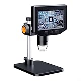Oniissy 1000X Digitales Mikroskop, Fehler Münzmikroskop mit 4,3 Zoll LCD USB Digitalmikroskop 1080P Video für Münzen, Insekten, Edelsteine, Pflanzen Inspektion, Lernwerkzeug