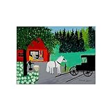 MUHJDYC Maud Lewis Poster-Berühmte Leinwandbilder Reproduktion-Kunstdruck Wandbilder Wohnzimmer Moderne Bild(Schmied) 50x70cm Ungerahmt